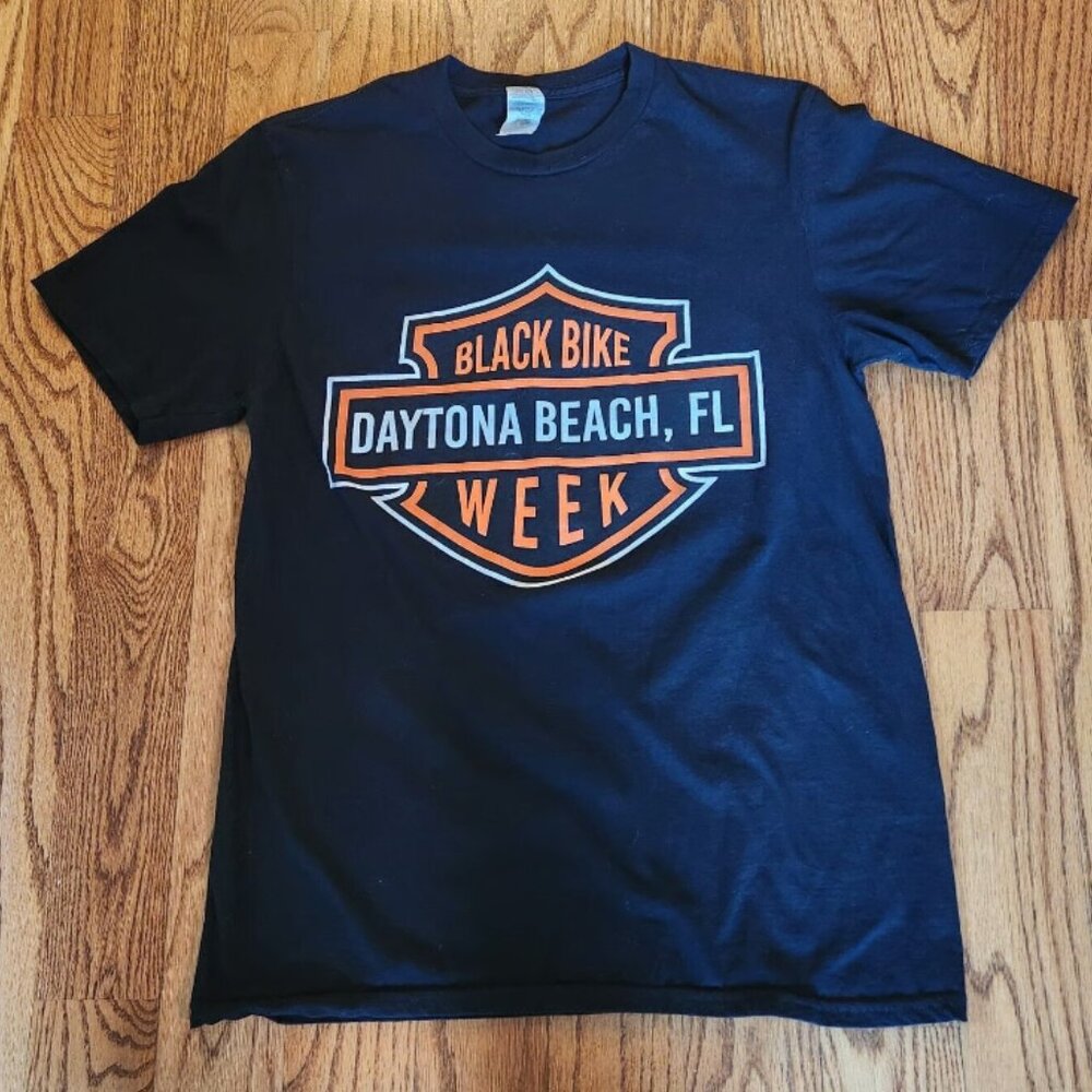 Daytona Black Bike Week T-shirt Harley Davidson Logo 2020 Motorcycles Medium M